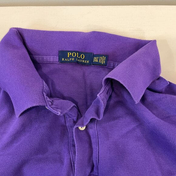 Polo Ralph Lauren Men's Tall Fit Purple Polo Shirt - Size 2XLT - Picture 2 of 4